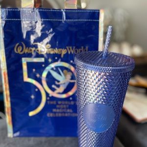 Disney Starbucks 50th Anniversary Geometric Tumblr with 1 small reusable bag